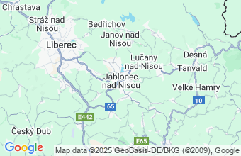 Map of Jablonec Nad Nisou