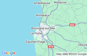 Map of Boulogne-Sur-Mer