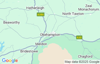 Map of Okehampton
