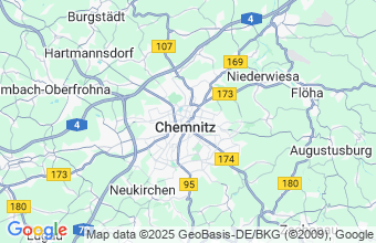 Map of Annaberg Chemnitz