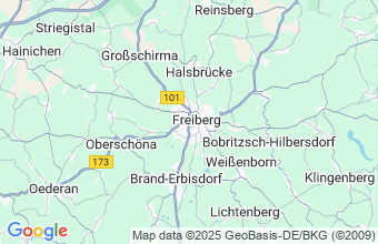 Map of Freiberg