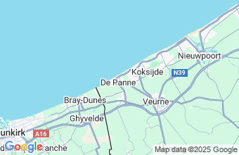 Map of De Panne