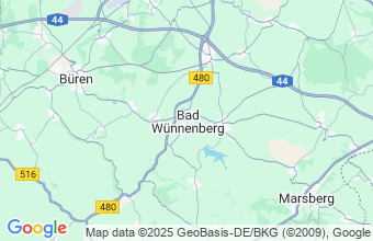 Map of Bad Wünnenberg