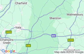 Map of Near Badminton, Gloucestershire