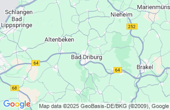 Map of Bad Driburg