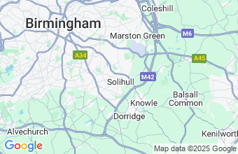 Map of Solihull