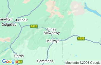Map of Dinas Mawddwy