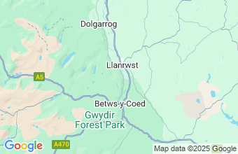 Map of Betws-Y-Coed