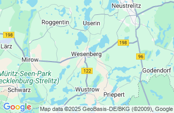Map of Wesenberg Moeklenburg