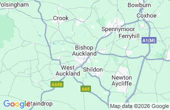 Map of Bishop Auckland